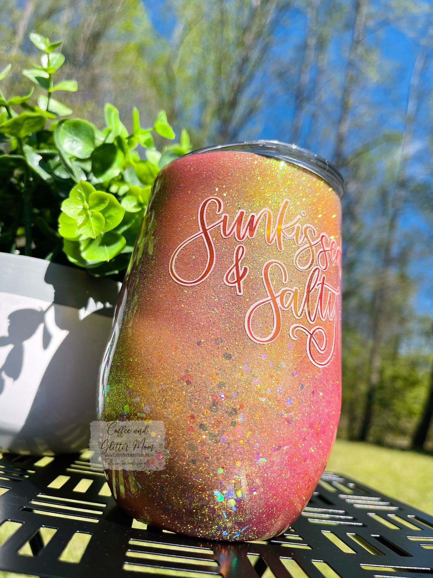 Sunkissed & Salty 15oz Wine Tumbler with Lid and Straw