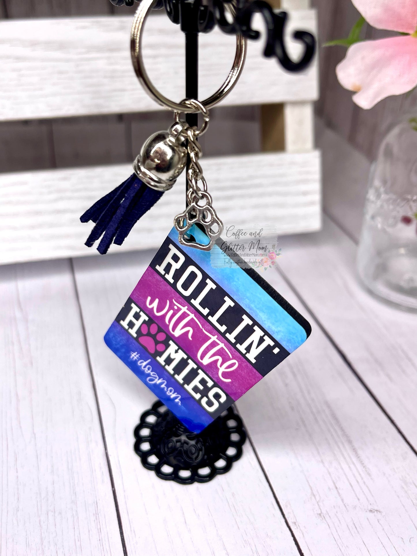 Rollin' With The Pups Keychain