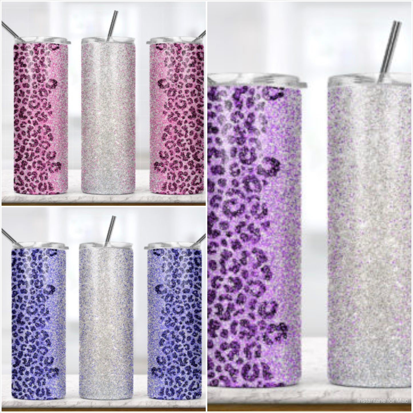 Animal Print Designs 20oz Rainbow Skinny Tumbler