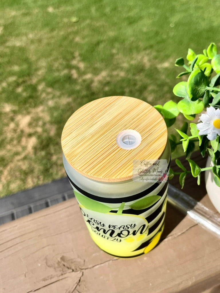 Easy Peasy Lemon Squeezy Glass Can