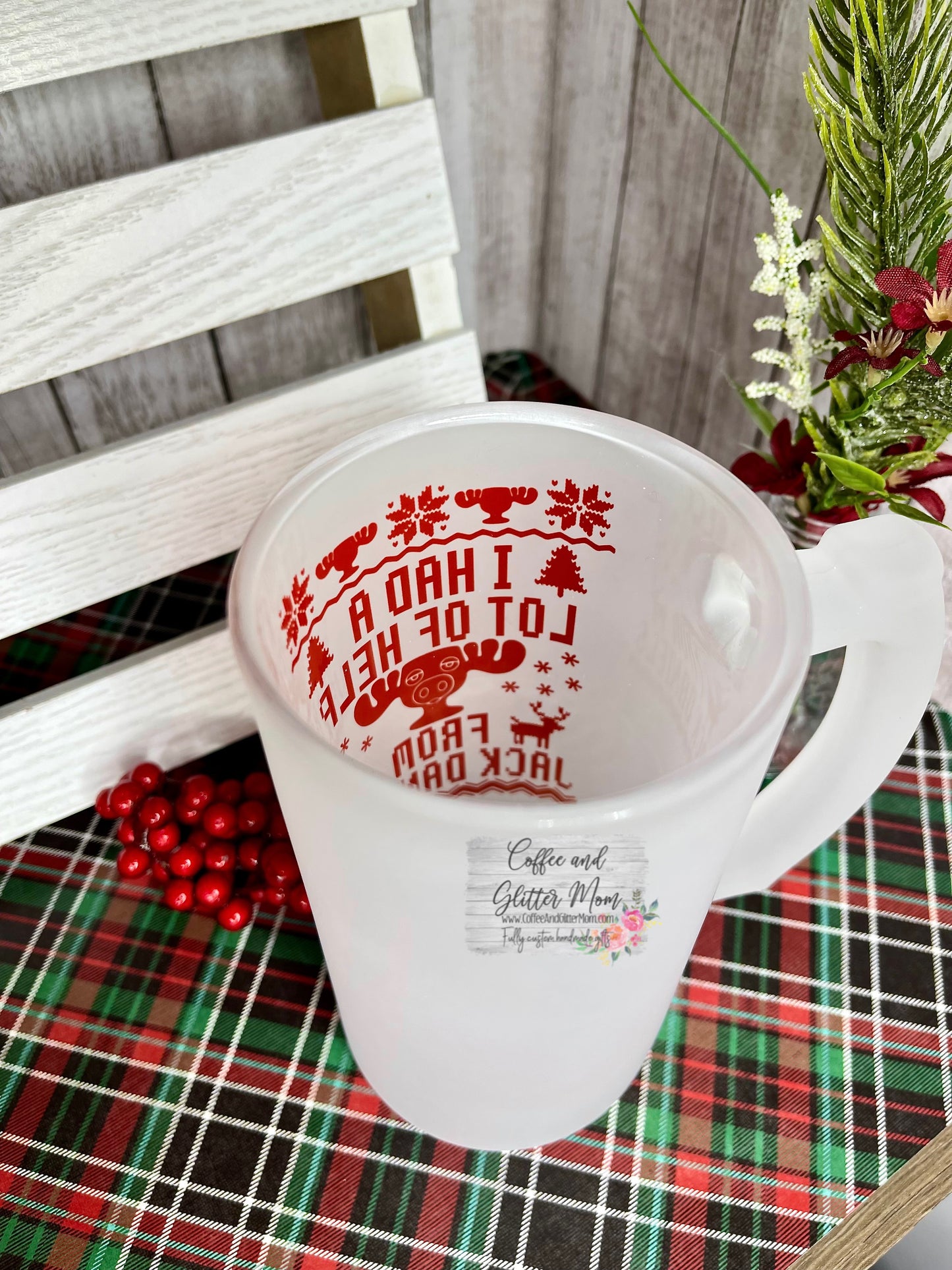 Had A Lot Of Help Griswold 16oz Frosted Glass Stein