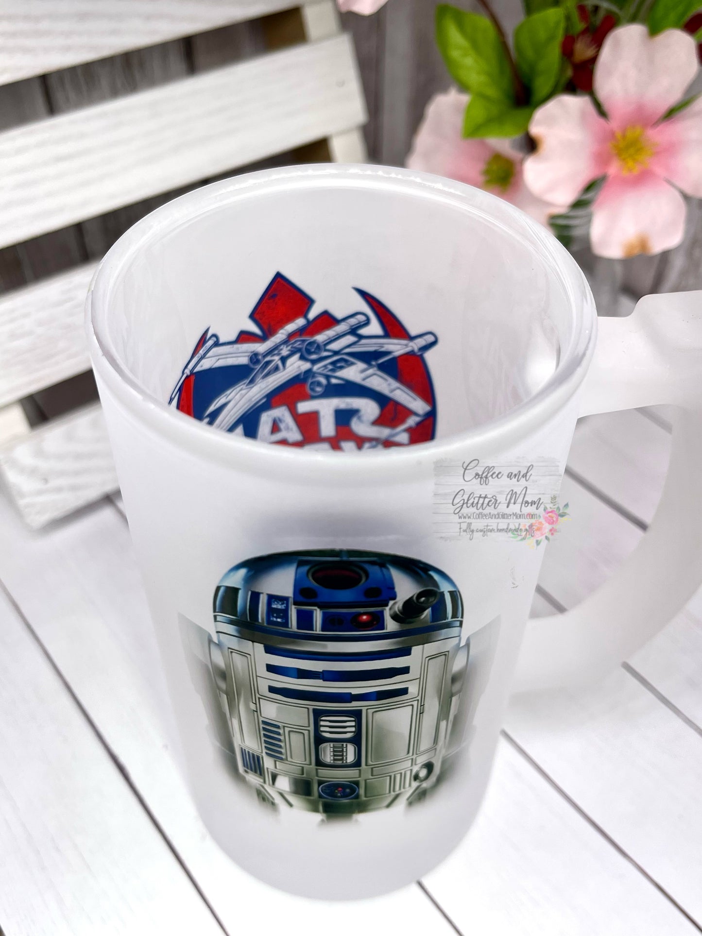 Galaxy 2-Sided 16oz Frosted Glass Stein