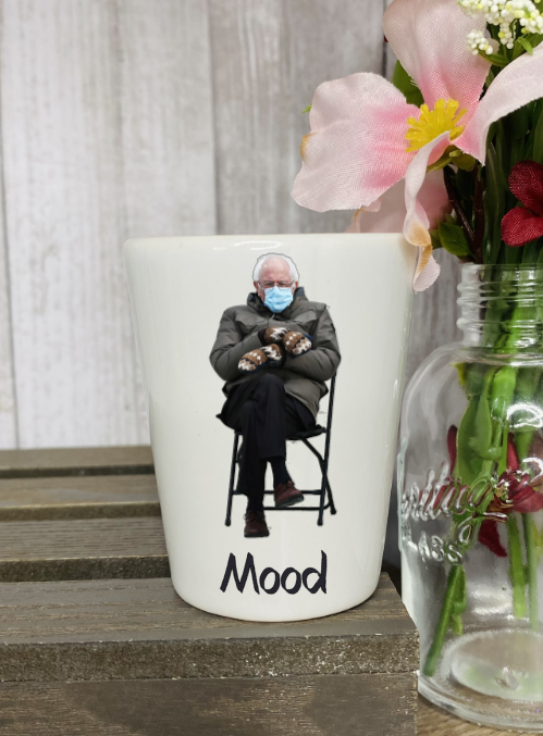 Bernie Mittens Mood Ceramic Shot Glass
