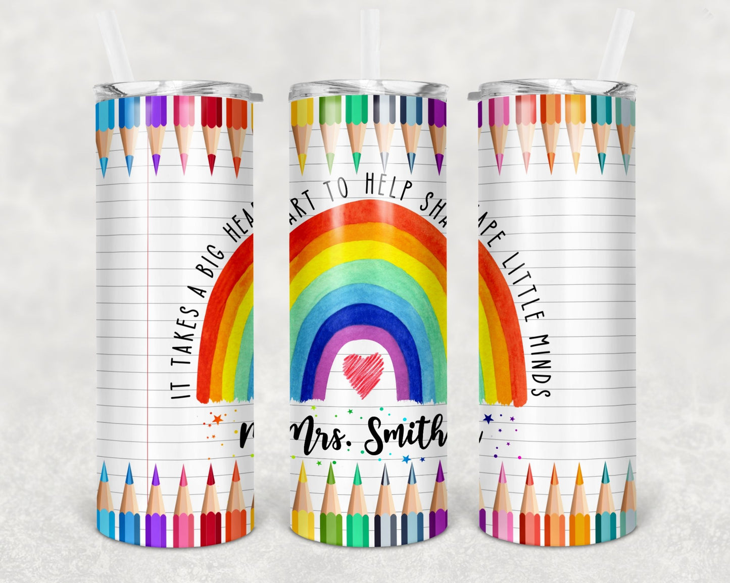 Pick A New Design 20oz Rainbow Skinny Tumbler
