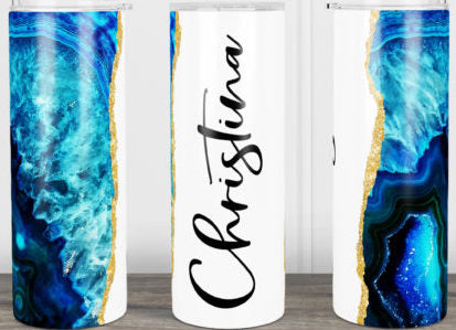 Your Name Here Custom 20oz Rainbow Skinny Tumbler
