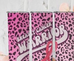 Breast Cancer Pick Your Tumbler 20oz Holographic White Skinny Tumbler