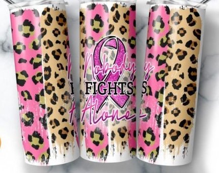 Breast Cancer Pick Your Tumbler 20oz Holographic White Skinny Tumbler