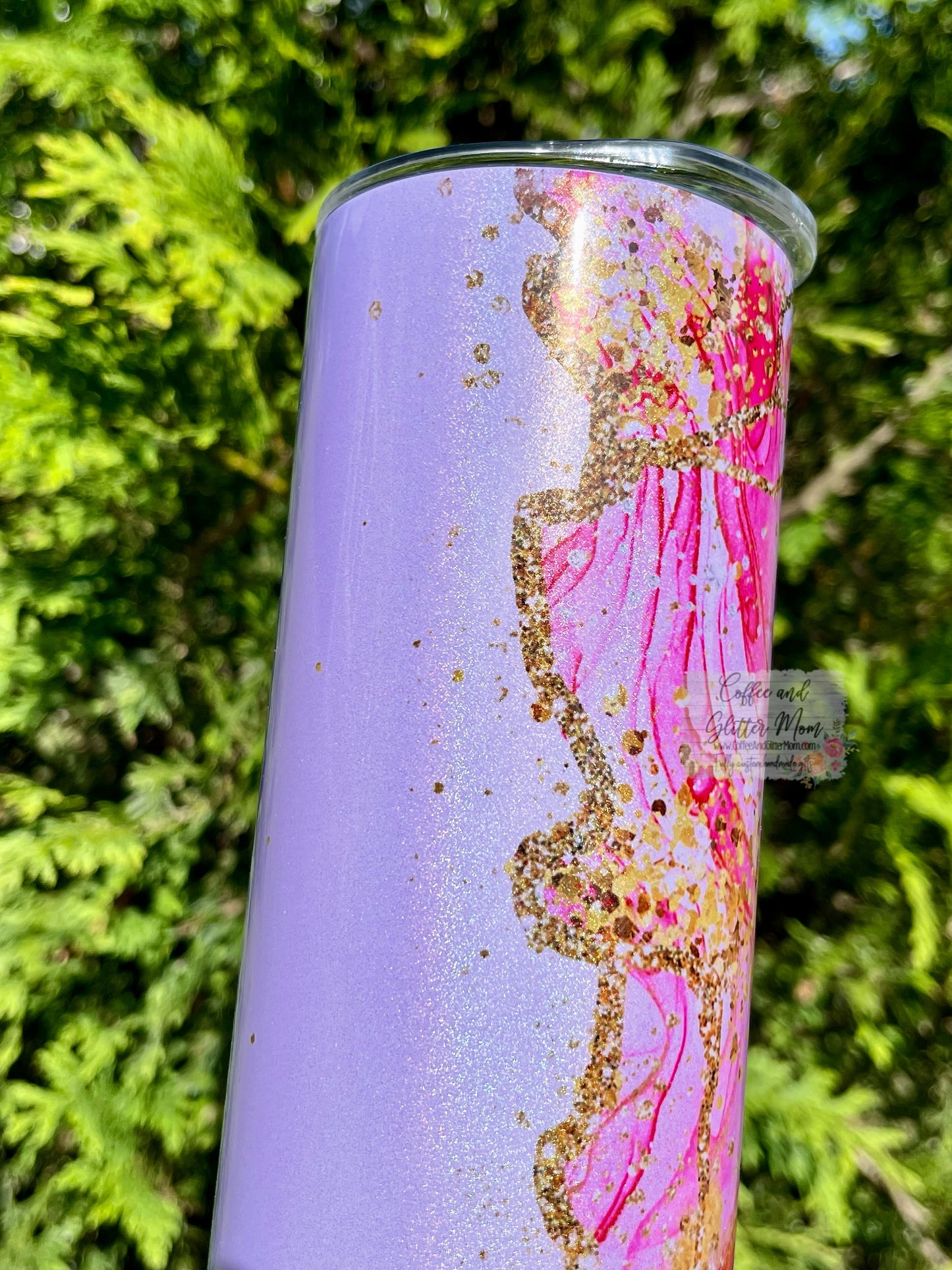 Hot Pink Storm 20oz Purple Rainbow Skinny Tumbler