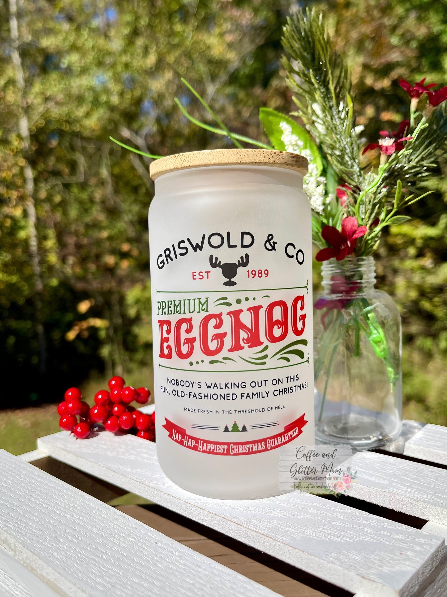 Griswold Christmas Collection 12oz Glass Cans