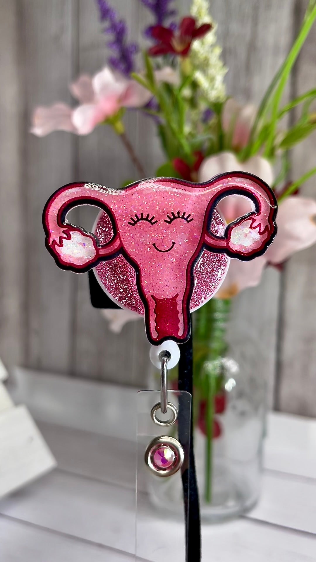 Happy Uterus Designer Badge Reel