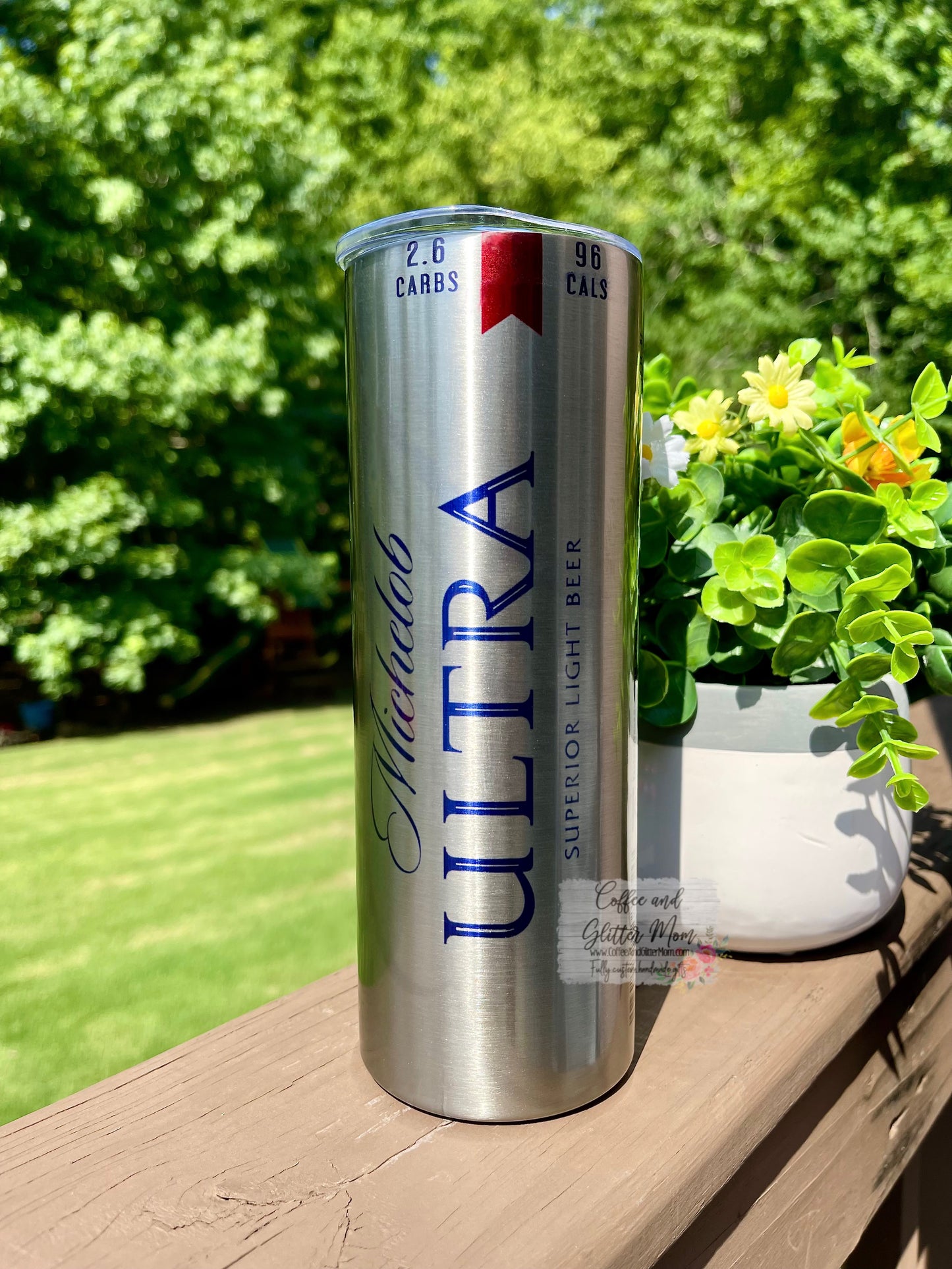 Ultra Two-sided Beer 20oz Metallic Skinny Tumbler