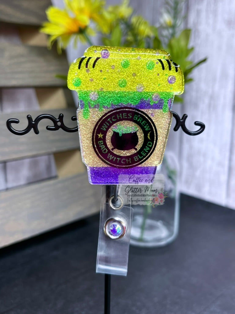 Witches Brew Coffee Designer Badge Reel