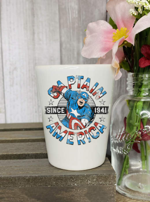 Captain America Shot Glass