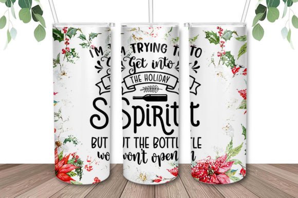 Pick A New Design Christmas 20oz White Rainbow Skinny Tumbler