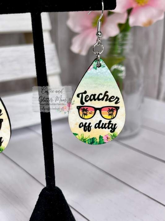 Teacher Off Duty Teardrop Earrings