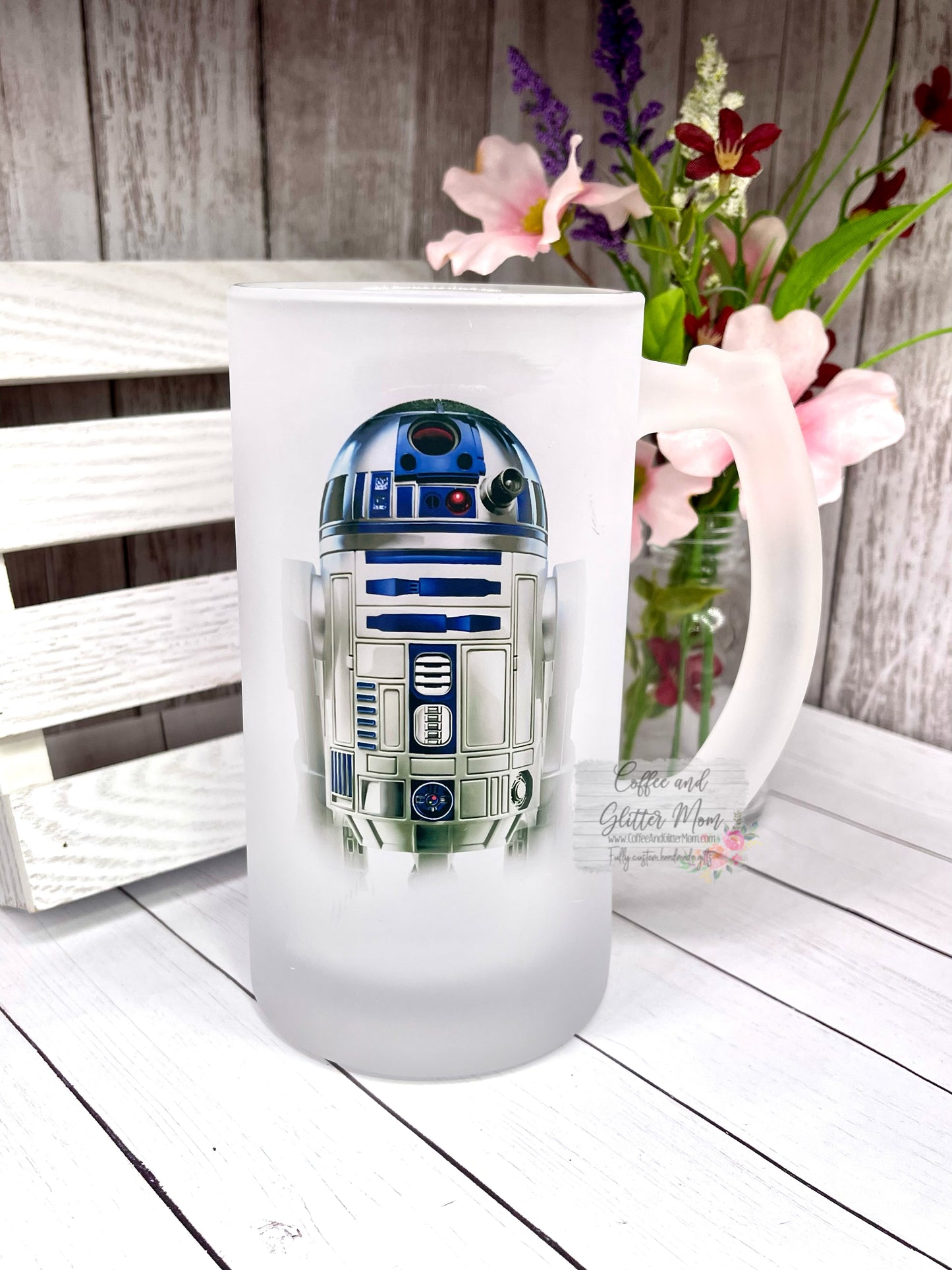 Galaxy 2-Sided 16oz Frosted Glass Stein