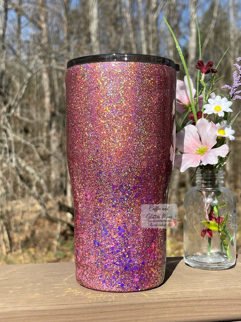 Enchanted Rose Gold Blush 20oz Travel Tumbler