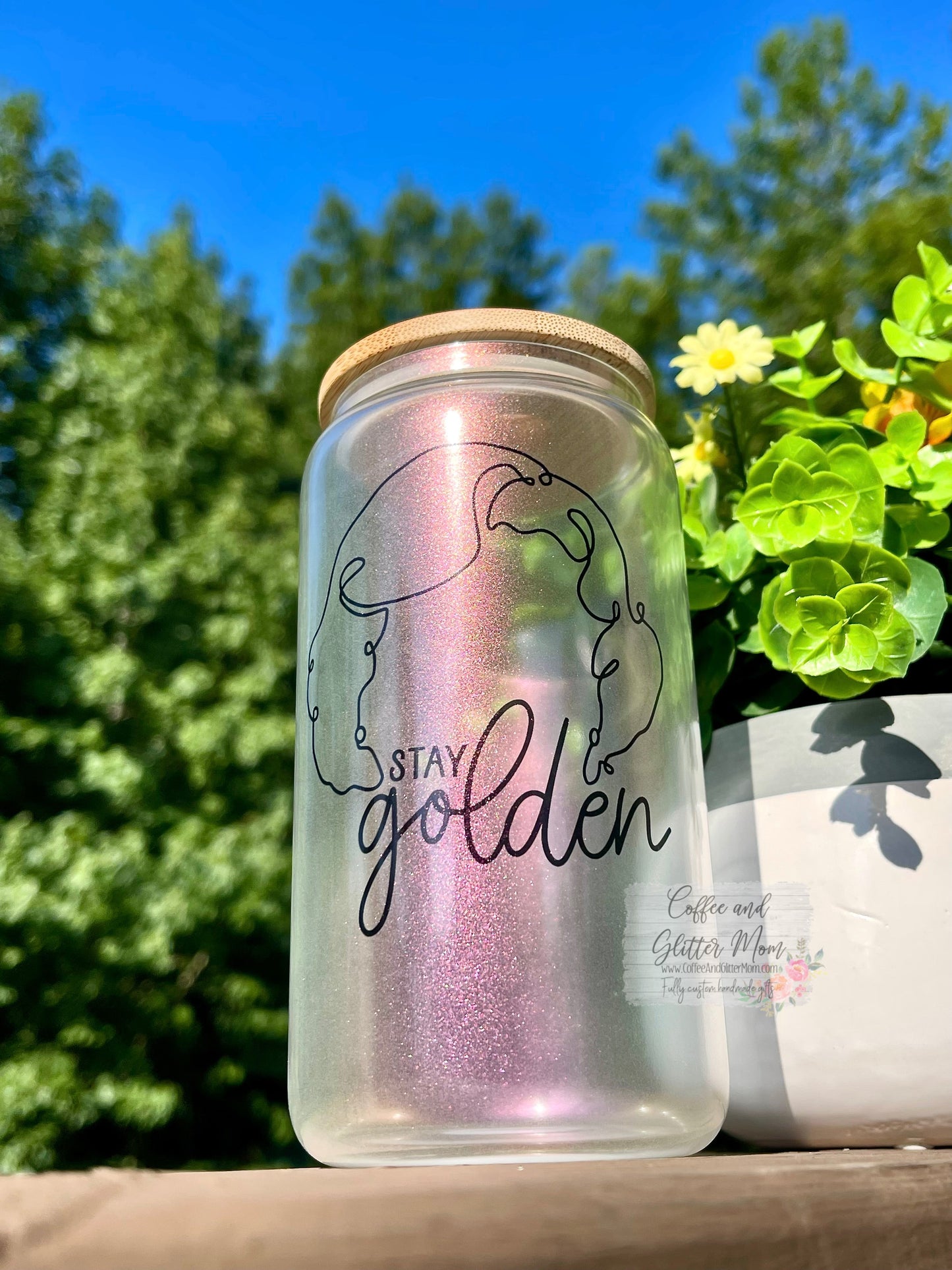 Custom Frosted, Iridescent or Ombre Glass Can