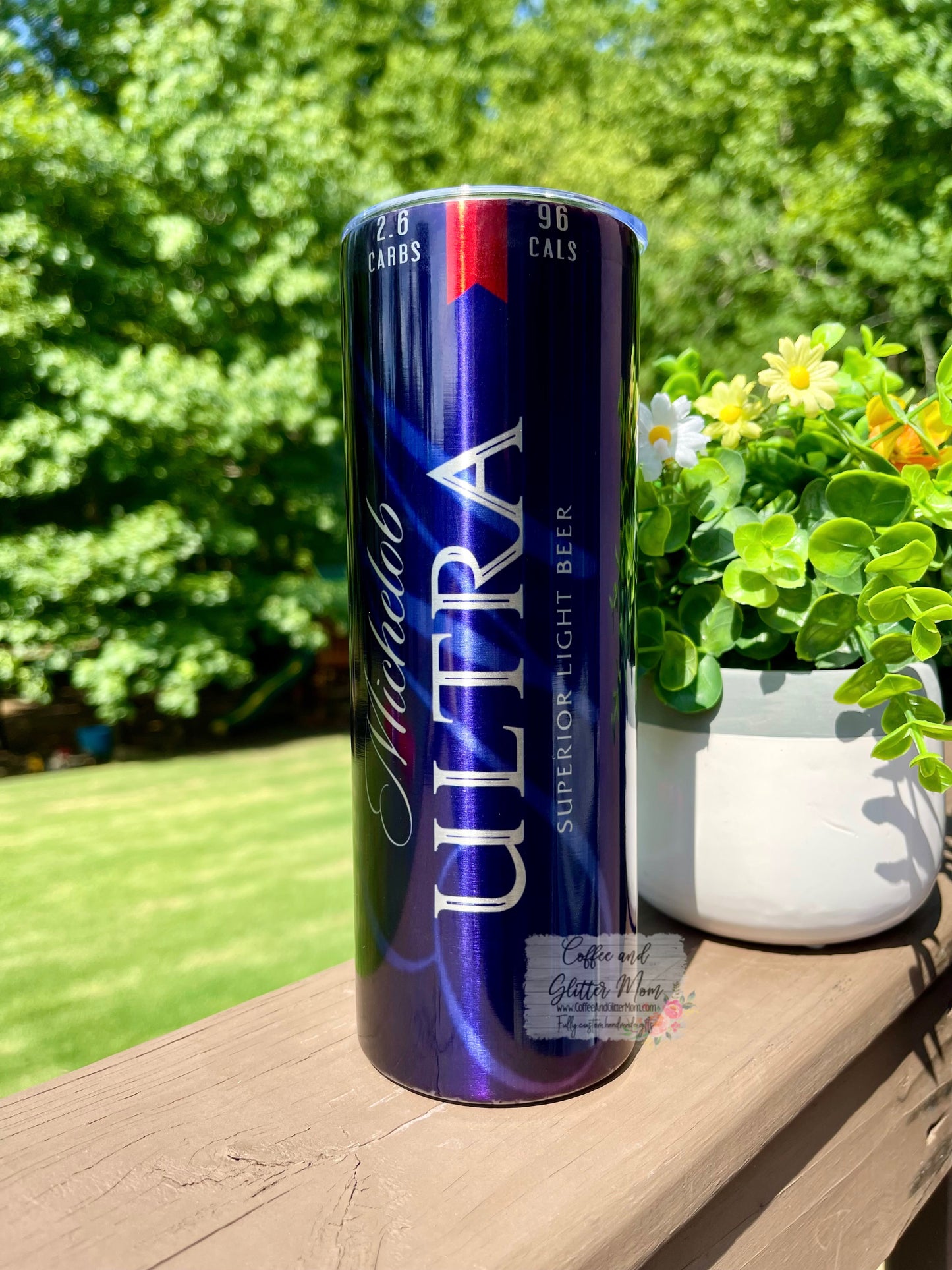 Ultra Two-sided Beer 20oz Metallic Skinny Tumbler