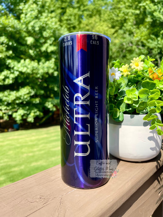 Ultra Two-sided Beer 20oz Metallic Skinny Tumbler
