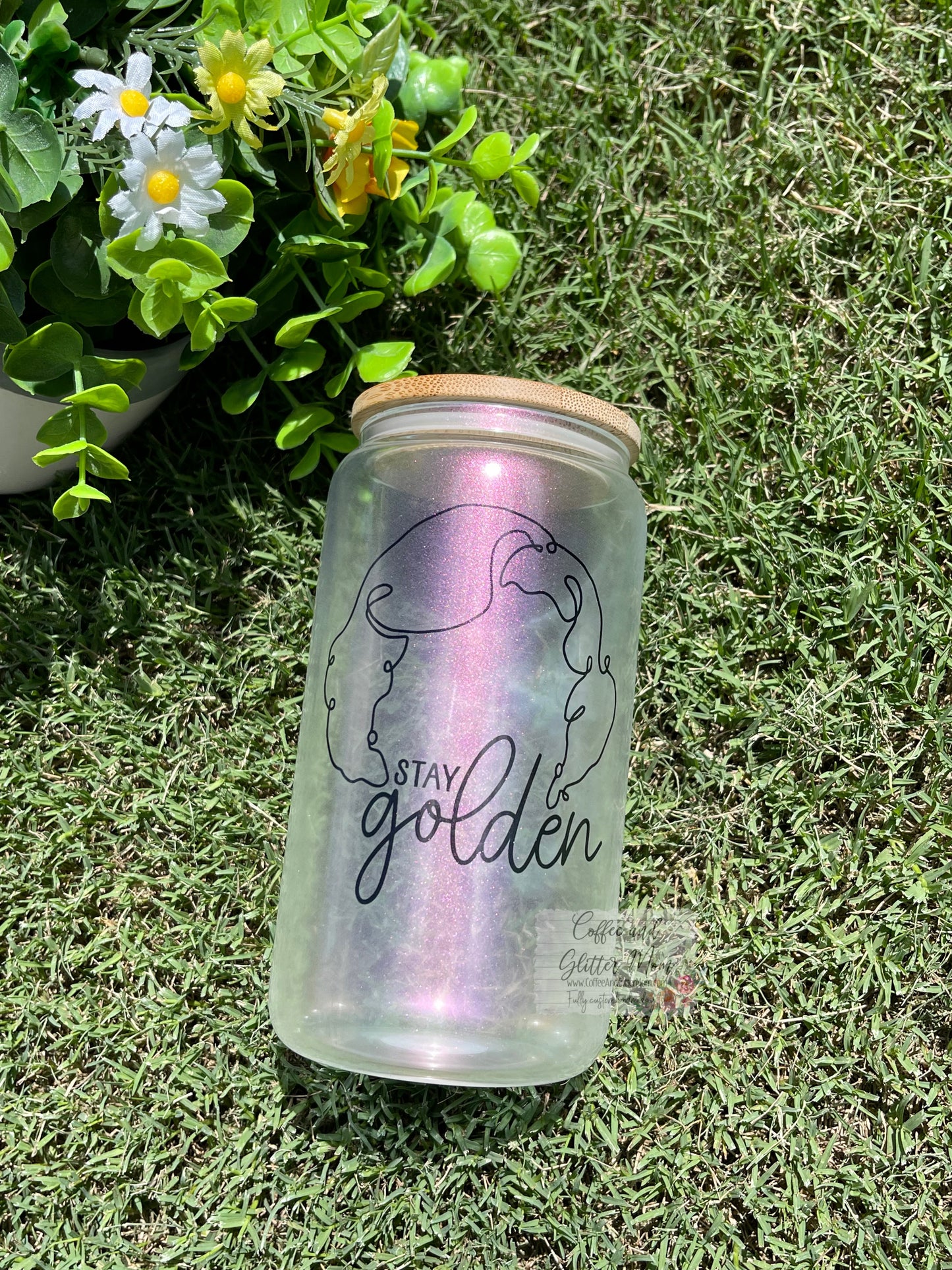Stay Golden Pick Your Color Glass Can