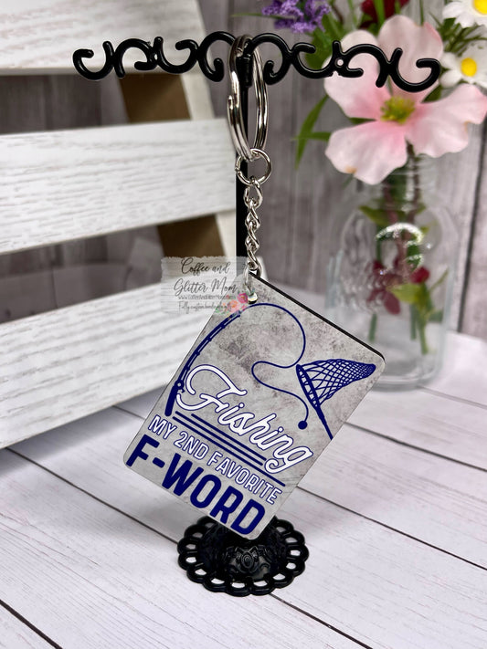 Fishing F-Word Keychain