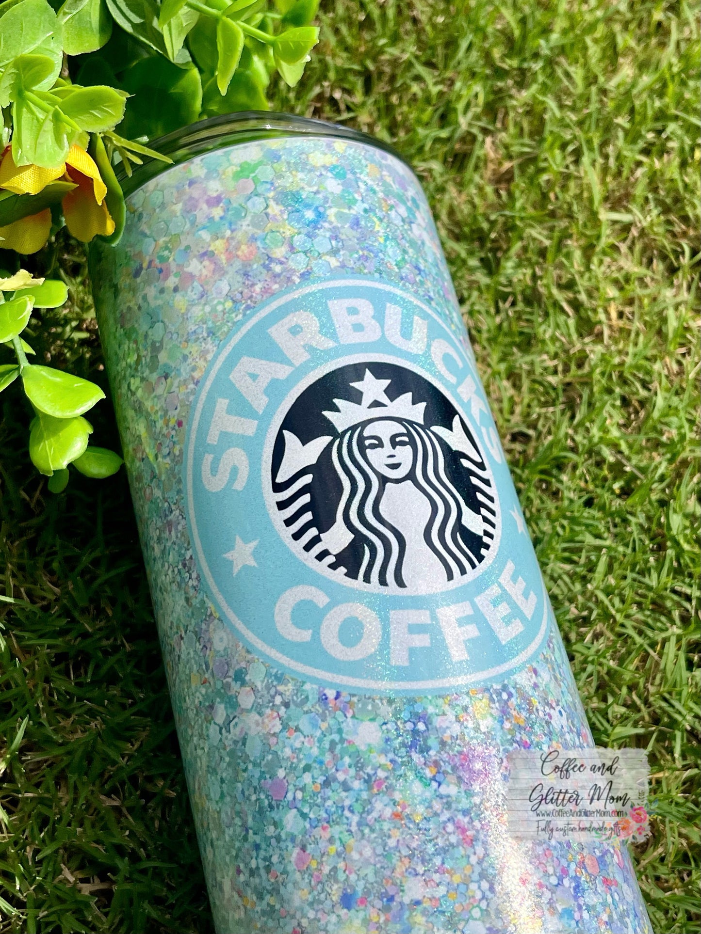 Blue Opal Starbucks Coffee 20oz Mint Rainbow Skinny Tumbler