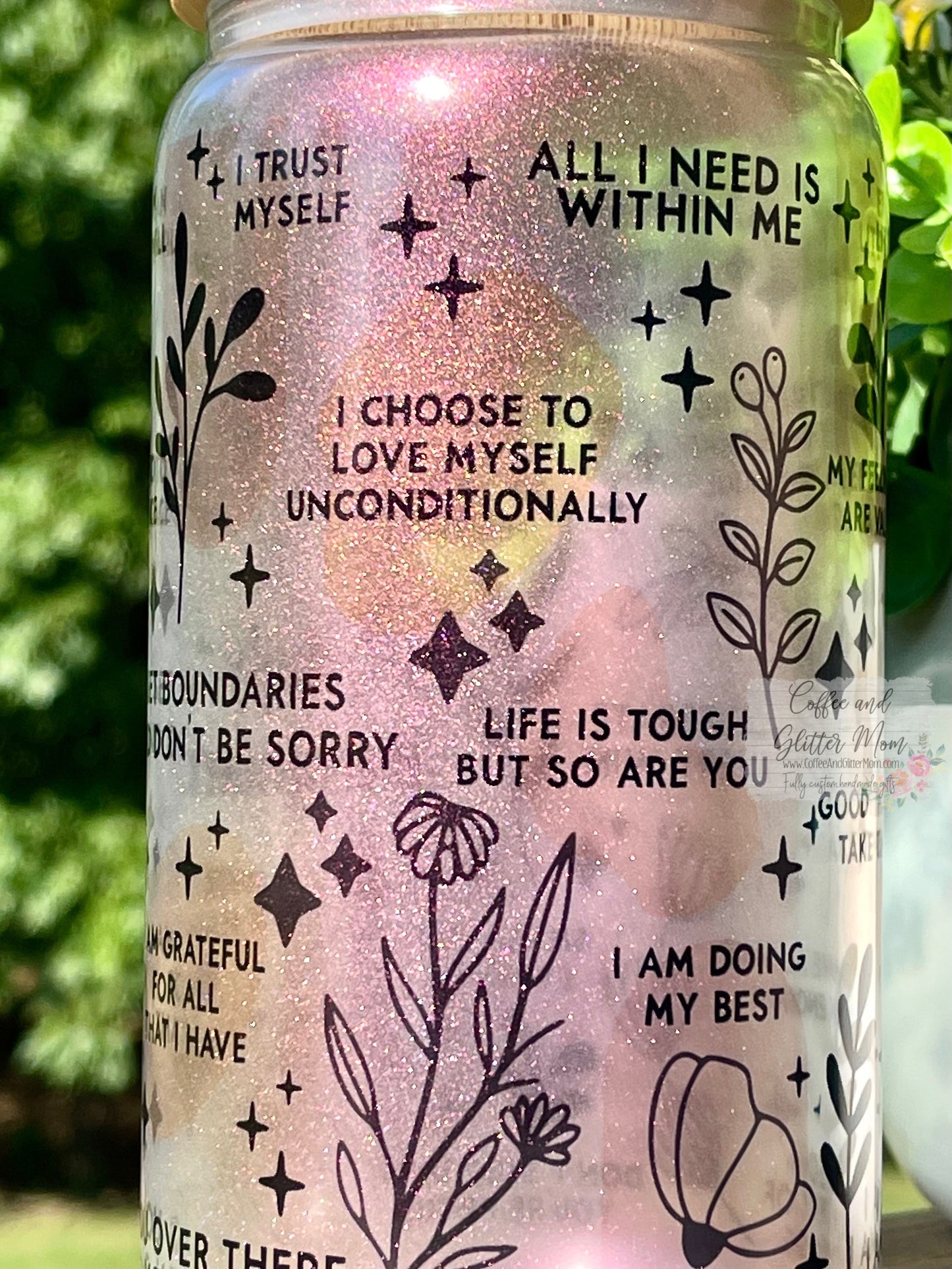 Daily Reminders (Clean Version) 16oz Iridescent Glass Can