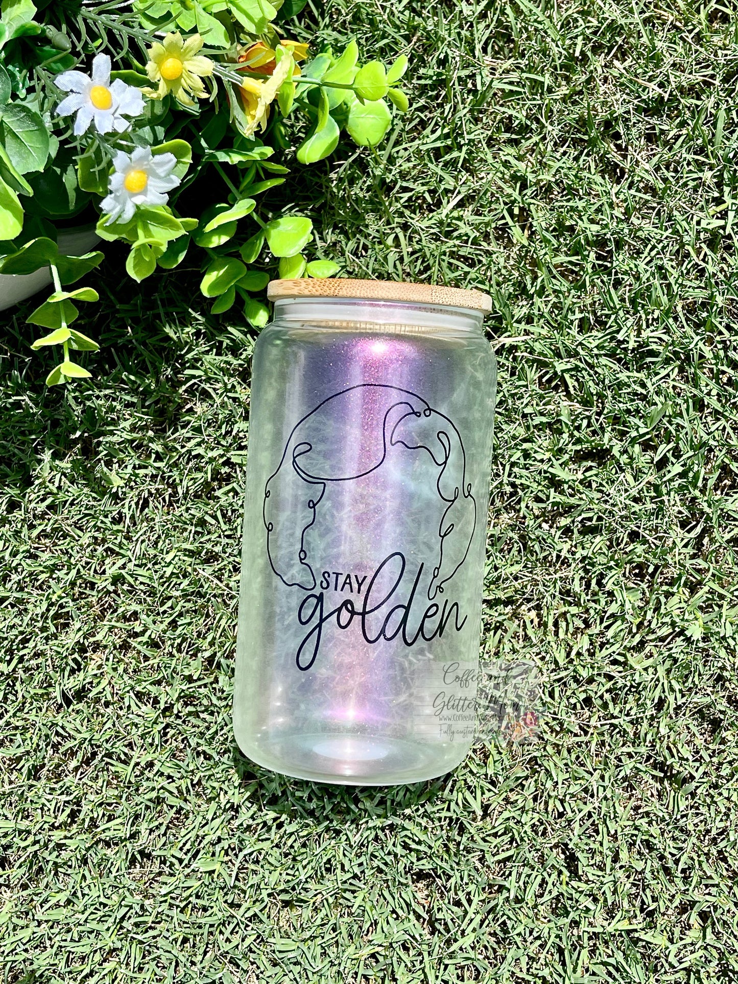 Stay Golden Pick Your Color Glass Can