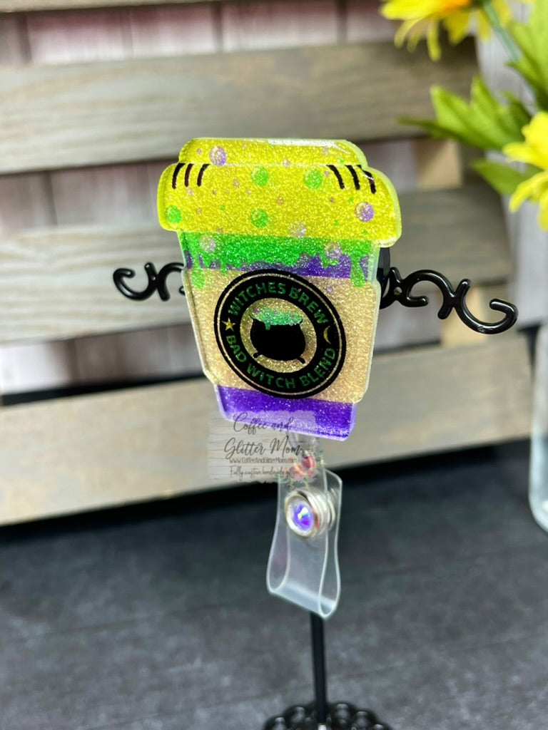 Witches Brew Coffee Designer Badge Reel