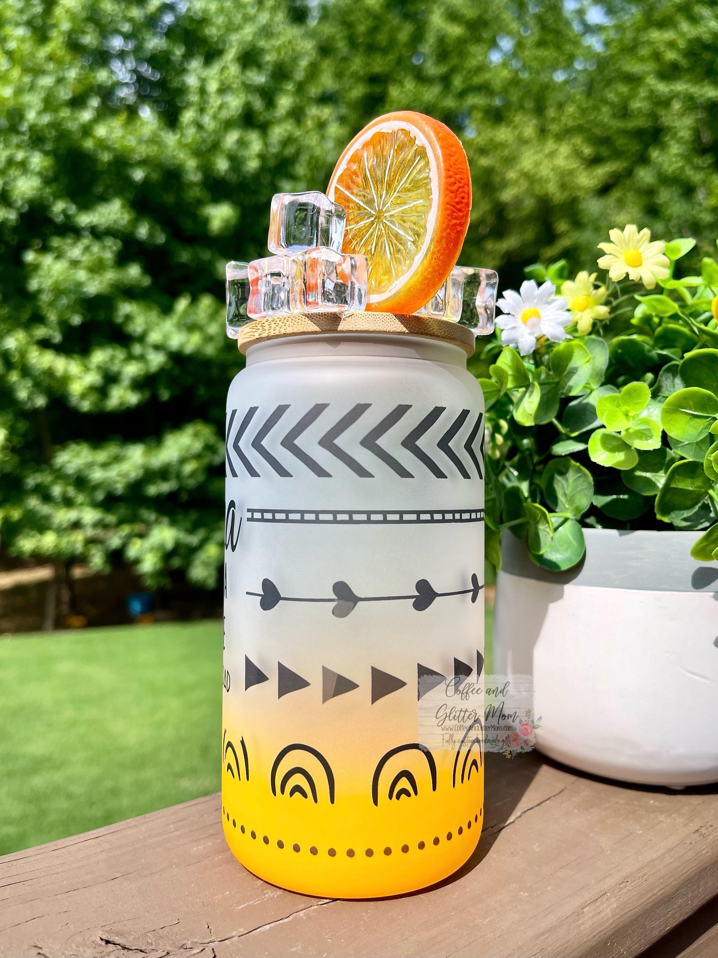 Mama Needs A Nap Any Color 16oz Ombré Glass Can