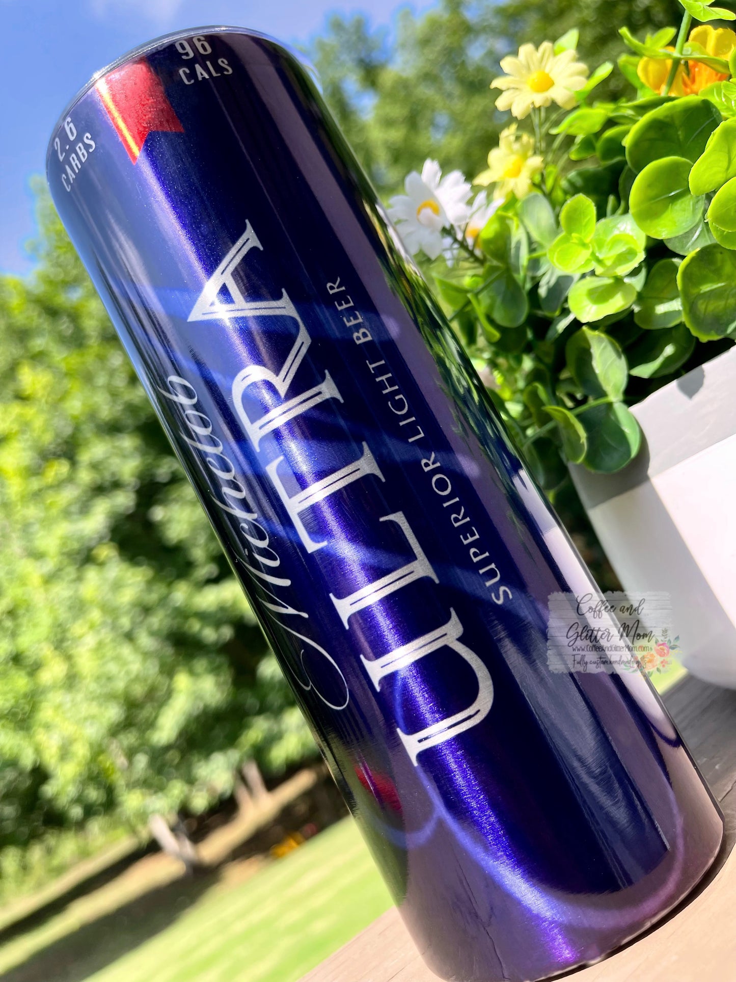 Ultra Two-sided Beer 20oz Metallic Skinny Tumbler