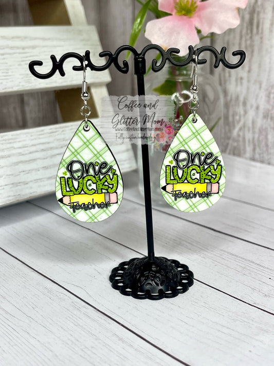 One Lucky Teacher Earrings