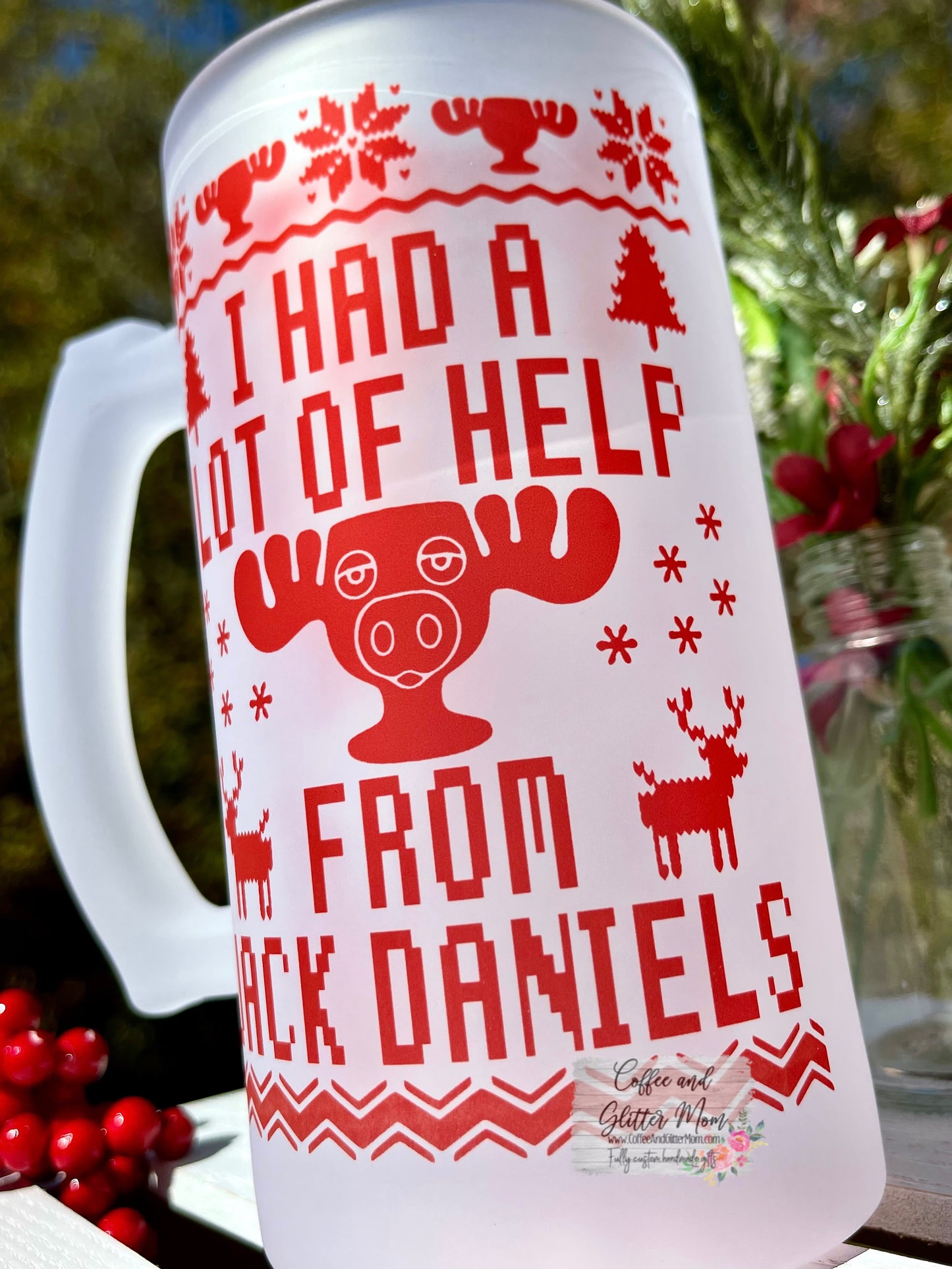 Had A Lot Of Help Griswold 16oz Frosted Glass Stein