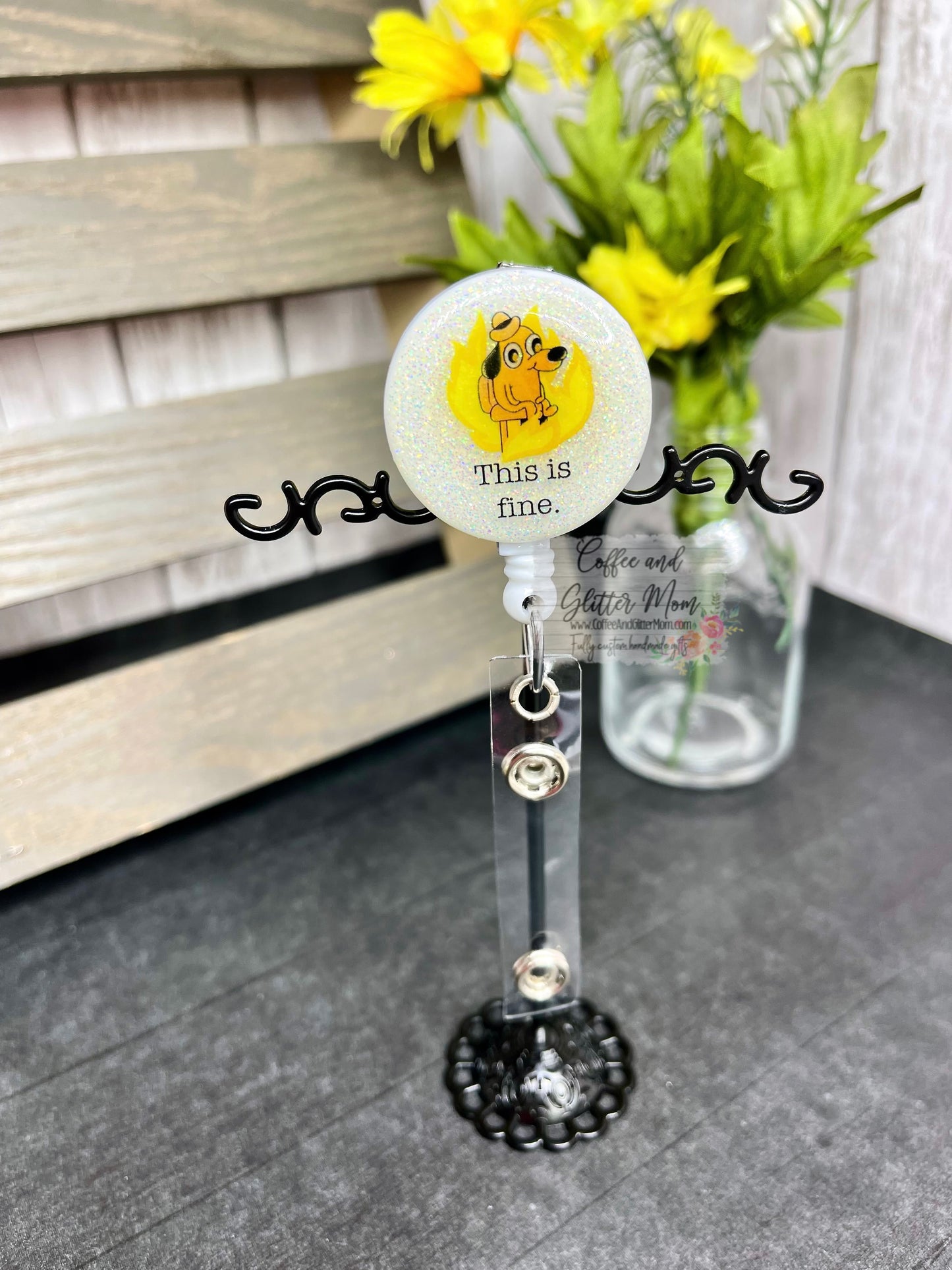 This Is Fine Badge Reel