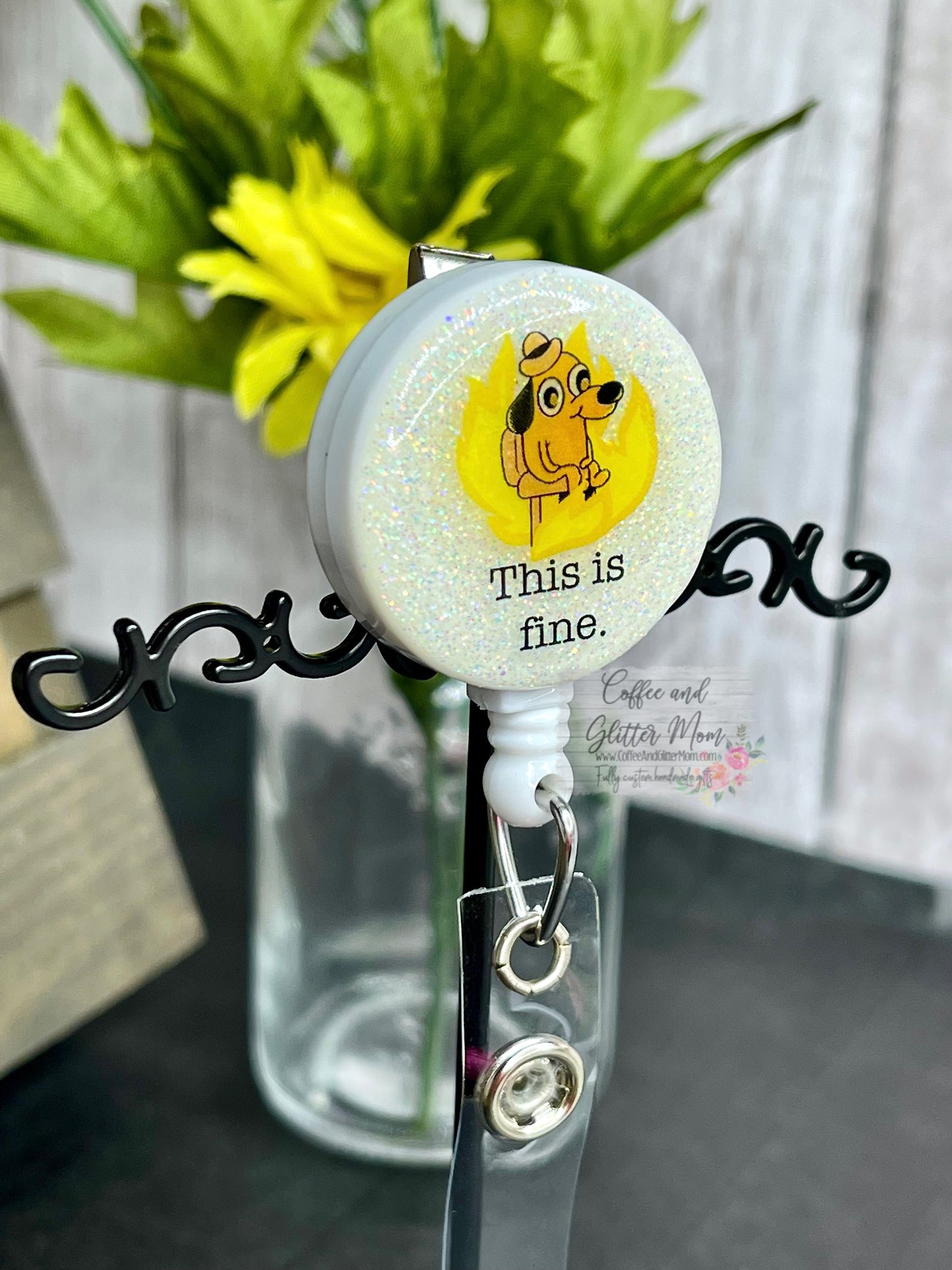 This Is Fine Badge Reel