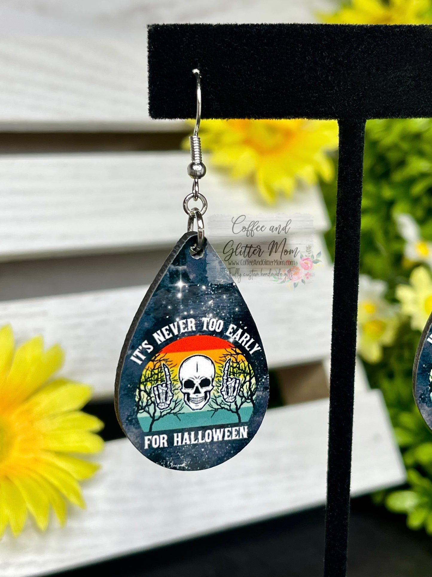 It's Never Too Early For Halloween Teardrop Earrings