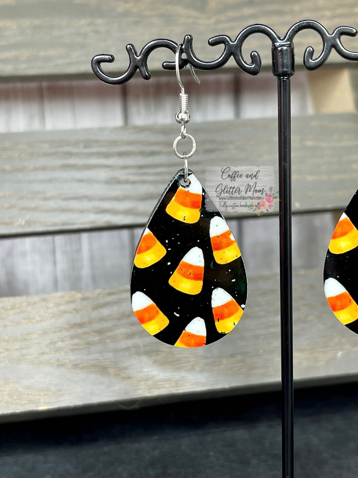 Candy Corn Halloween Earrings