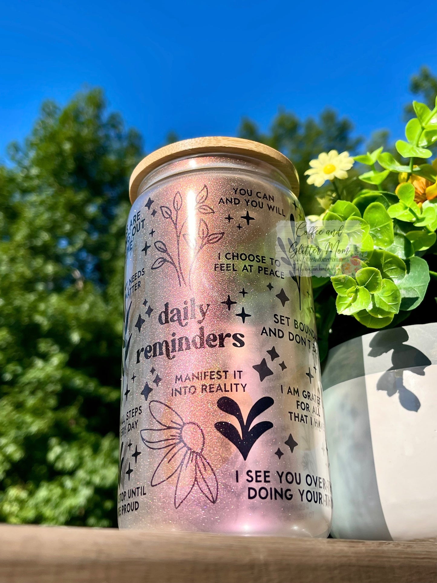 Daily Reminders (Clean Version) 16oz Iridescent Glass Can