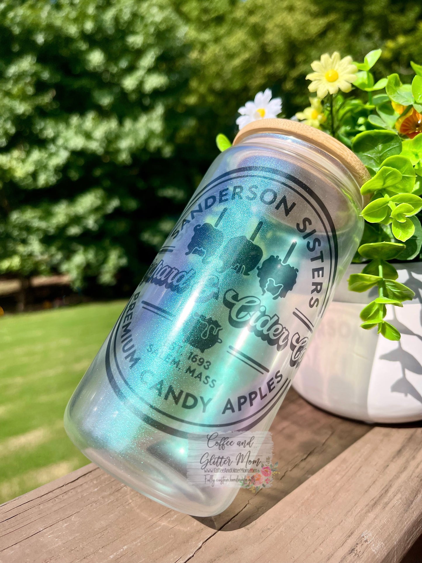 Custom Frosted, Iridescent or Ombre Glass Can