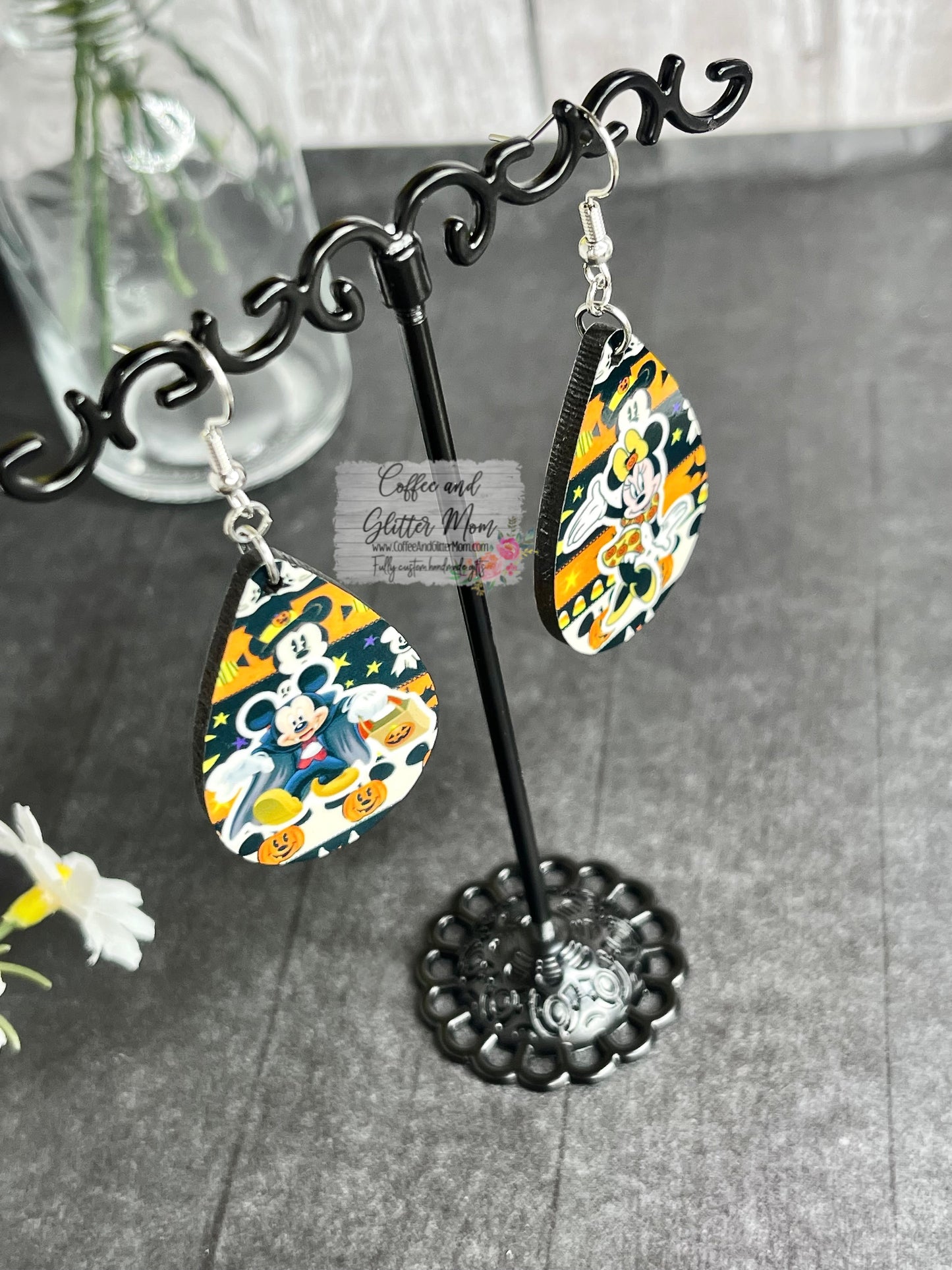 Trick Or Treat Mice Halloween Teardrop Earrings