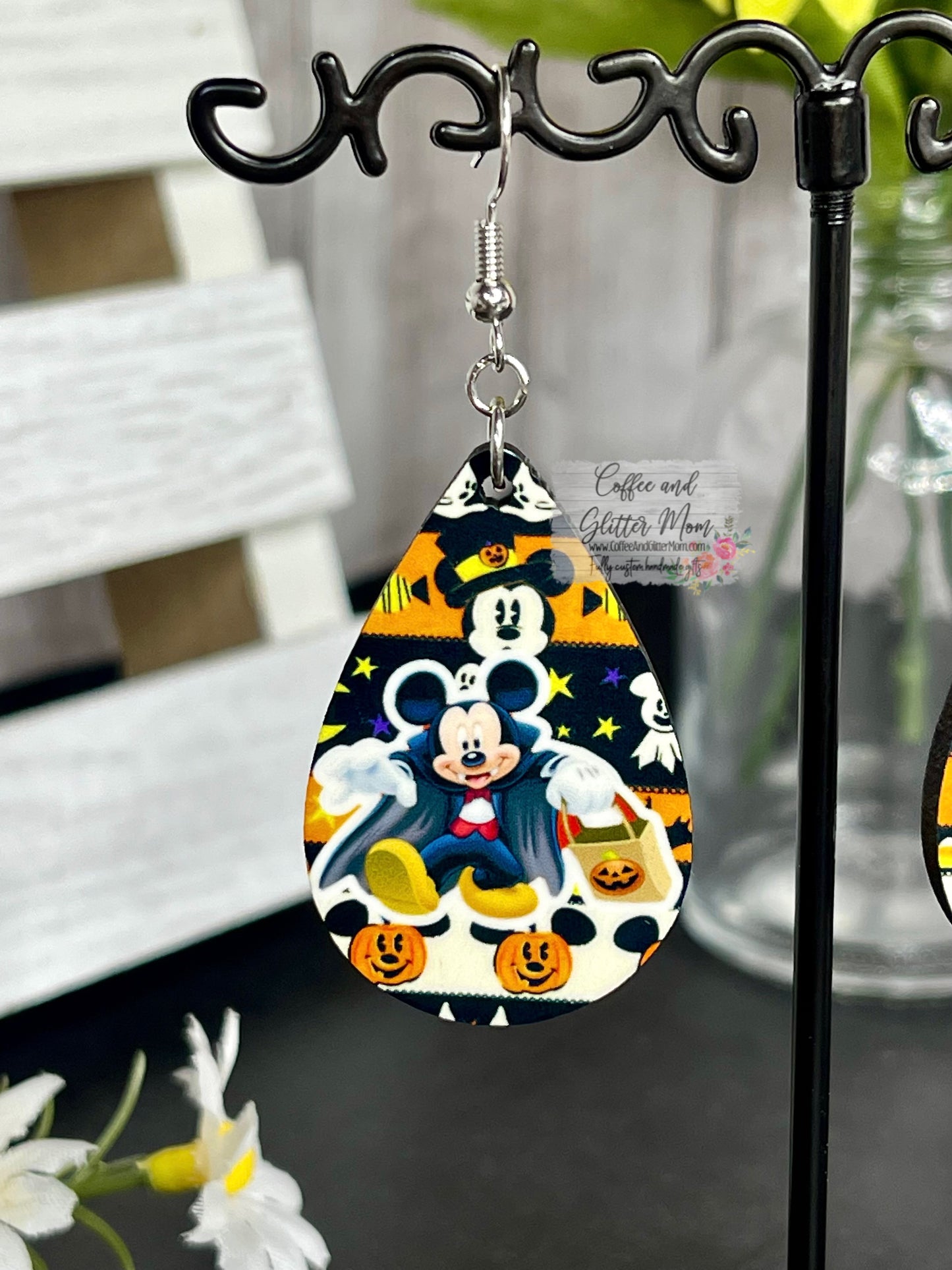 Trick Or Treat Mice Halloween Teardrop Earrings