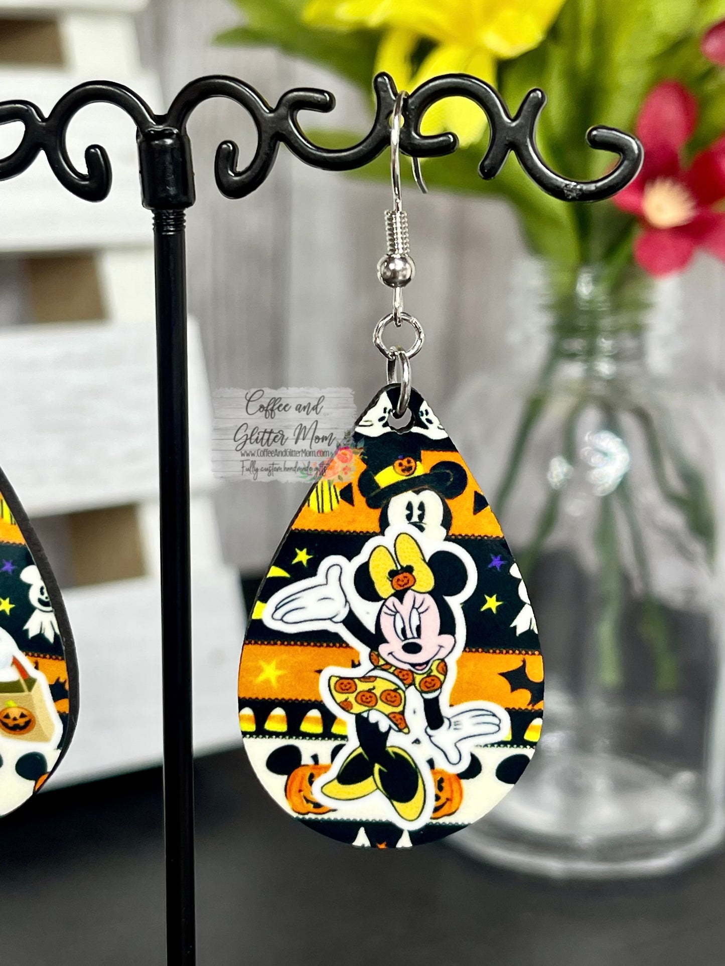 Trick Or Treat Mice Halloween Teardrop Earrings