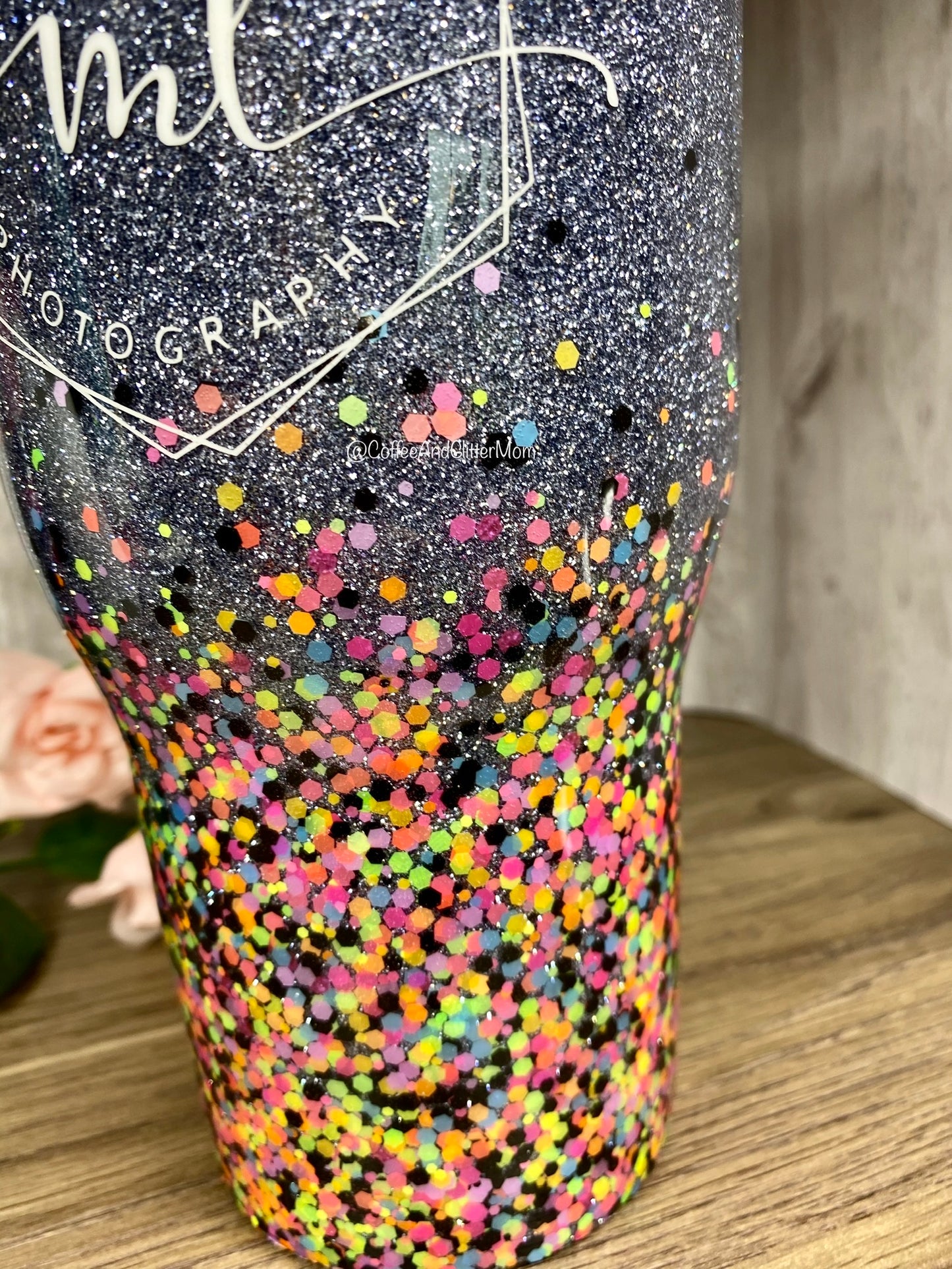The Gunmetal Blacklight Dots Tumbler