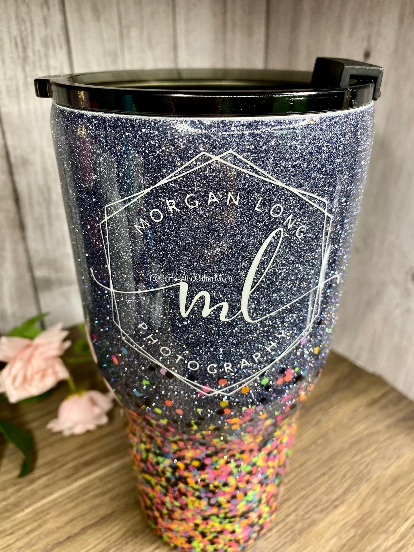 The Gunmetal Blacklight Dots Tumbler