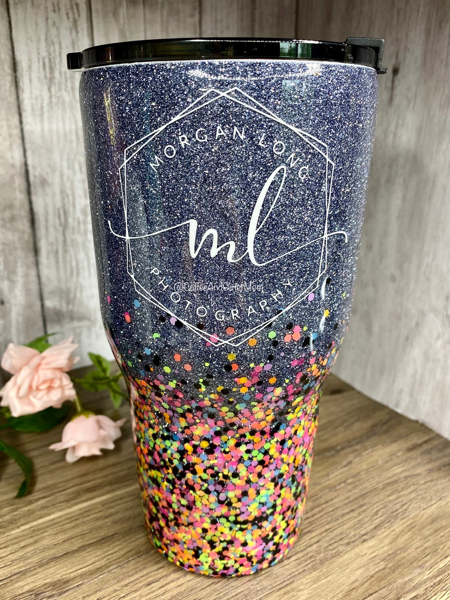 The Gunmetal Blacklight Dots Tumbler