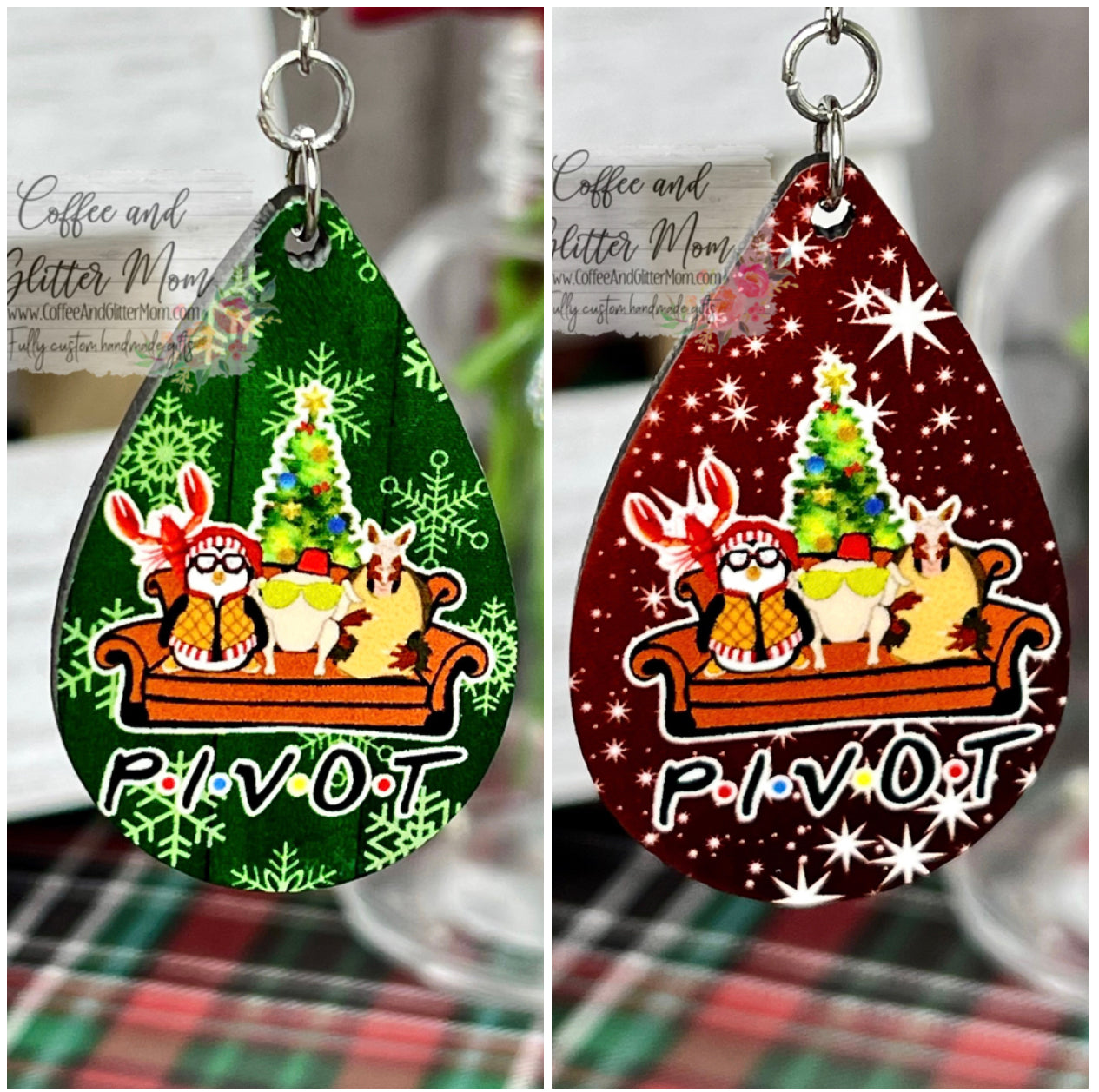 Pivot Friends Christmas Earrings