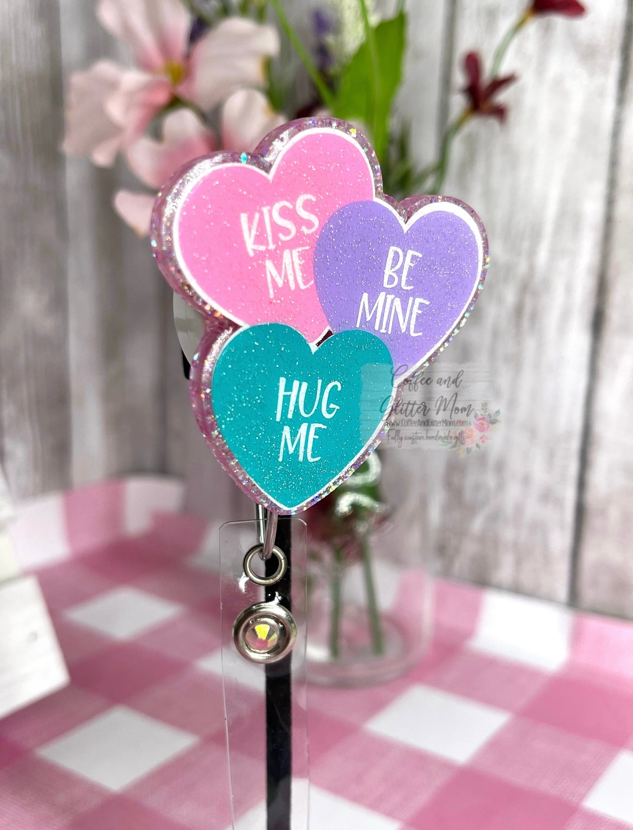 Candy Hearts Valentine's Designer Badge Reel