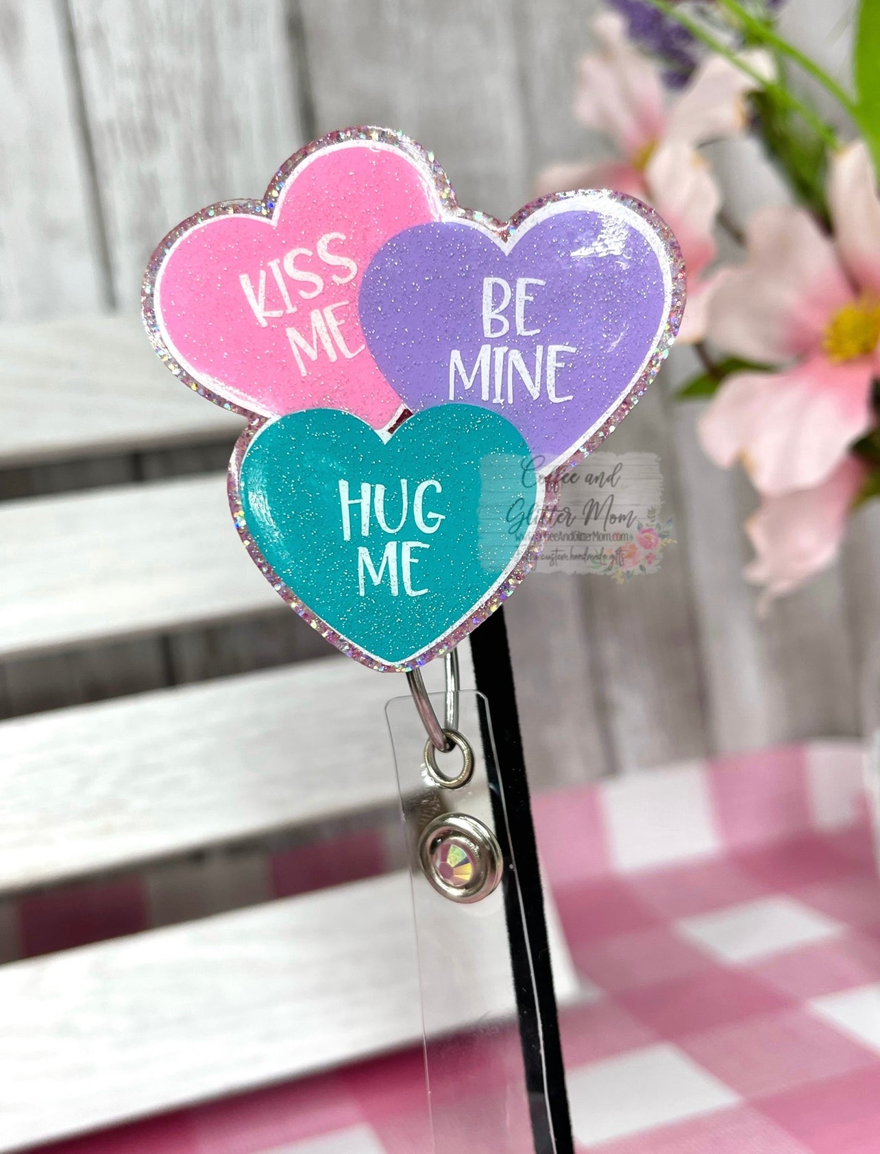 Candy Hearts Valentine's Designer Badge Reel