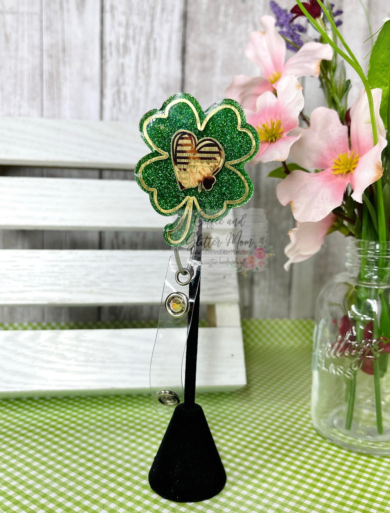 Lucky Shamrock St. Patrick's Day Designer Badge Reel